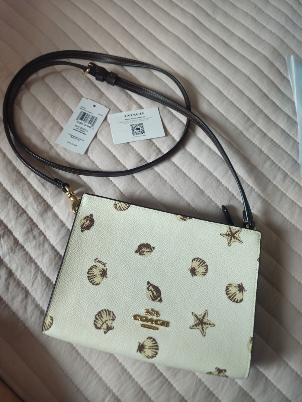 COACH  Sea Shell Print Slim Crossbody Bag